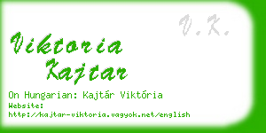 viktoria kajtar business card